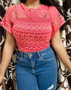 Stylish Lace | Net Sheer Top