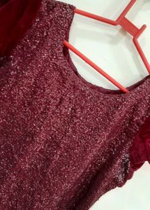 Maroon Lehanga Blouse♥️