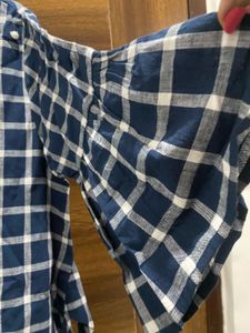 Blue Checked Top