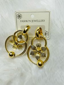 Combo Of 2 Fancy Party Wear Golden Big Earings