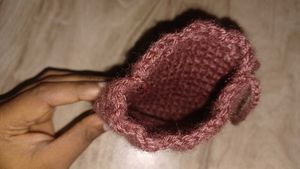 Crocheted Drawstring Pouch