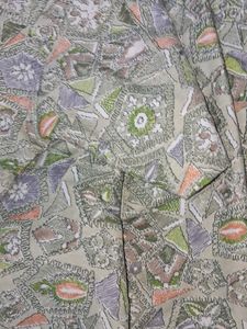 GREEN PATTERNED SHIRT HALF SLEEVE Size - M Bust 34