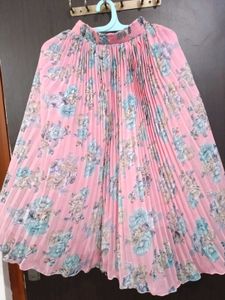 Floral Midi Pleated Skirt
