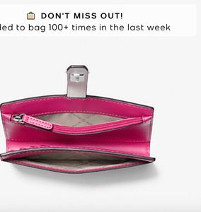 Michael Kors Pink Zebra Print Wallet