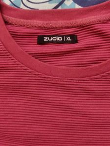 Burgundy Ribbed Crewneck Sweater