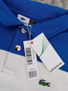Lacoste Blue &amp; White Striped Sweatshirt
