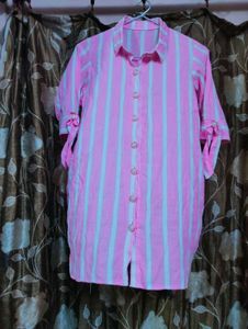 Striped Button-Down Top