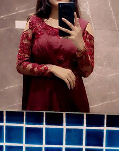 Burgundy Floral Dress