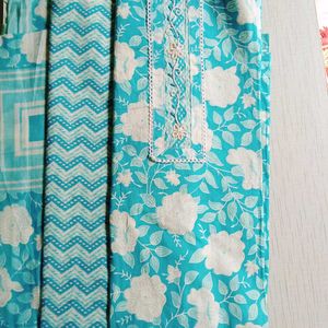 Printed Cotton Unstitched Suit
