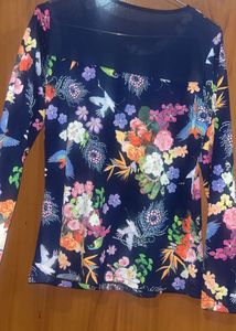 Floral Embellished Long Sleeve Top