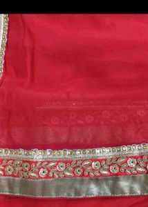 Red Saree With Blouse