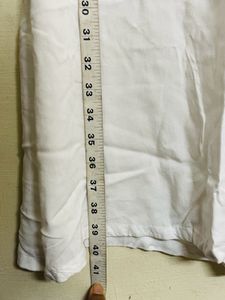 White Dress with Pink Embroidery