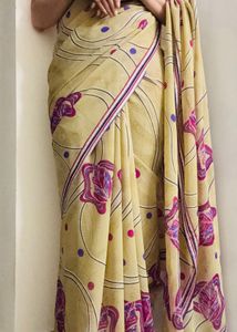 Elegant Floral Print Saree