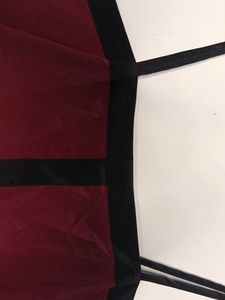 Burgundy &amp; Black Peplum Tank Top