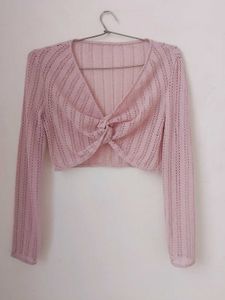 Crochet Pink Top.