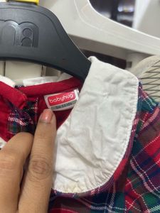 Red Check Baby Frock