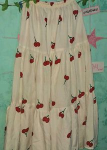 cute cherry print skirt and top