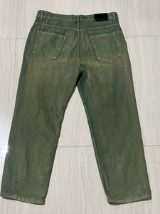 Olive Green Denim Pants