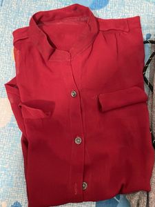 Cute Trouser With Maroon Shirt Combo