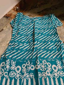 Teal Printed Dress
