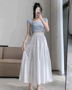 Flared White Skirt