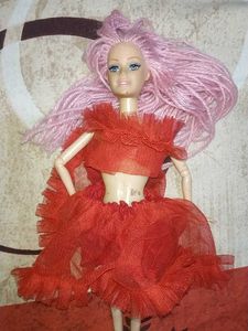 Red Tulle Dress for dolls🎎
