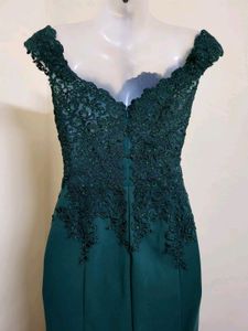 Bottle Green Long Gown