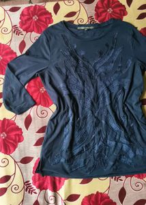Embroidered Long Sleeve Top