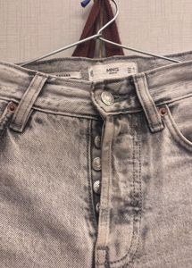 Mango Grey High Rise Jeans