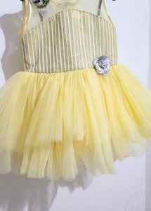 Yellow Tulle Party Dress