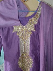 Purple kurta set