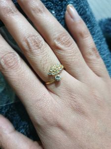 Gold Teardrop Earrings And Ring