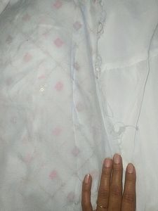 White Plazo Set
