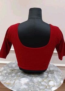 Red Readymade Saree Blouse