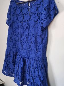 Blue Netted Top - Western Wear