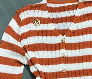 Striped Knit Cardigan