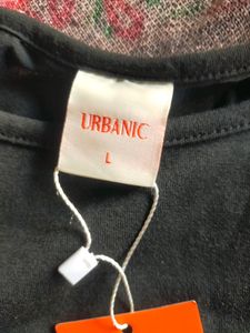 Urbanic Solid Women Round Neck Black Top