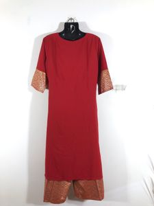 Red Printed Kurta Set(Women’s)