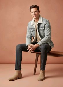 Fuzzy Collar Denim Jacket