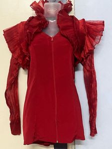 Pintrest Red Ruffle Dress