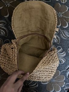 Woven Straw bag (Sling is not there)