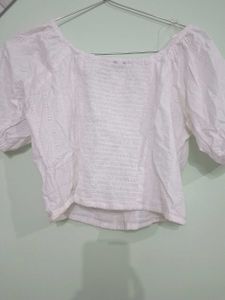 Zudio Square Neck/ Off Shoulder Crop Top