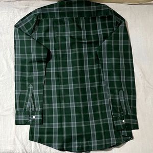 Allen Solly Green Checked Shirt.