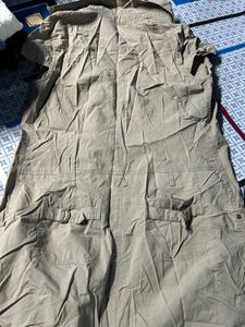 Khaki Button-Up Shirt dress