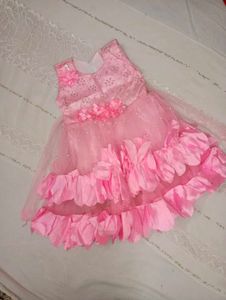 Pink Flower Girl Dress