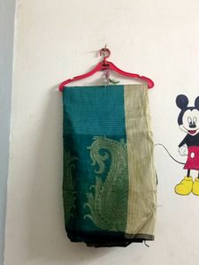 Semi Jute And Cotton Blend Saree