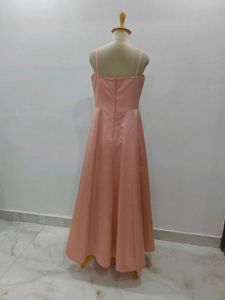 Peach Satin Gown