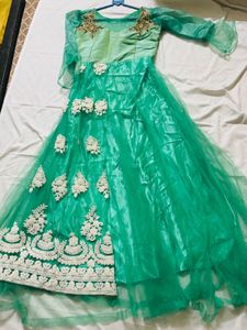 Mint Green Embellished Anarkali Dress