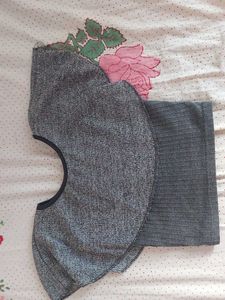 Stylish Gray Layered Top