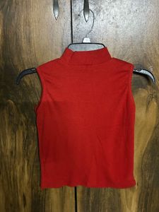 Red Sleeveless Top
